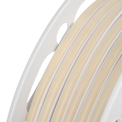 Светодиодная лента герметичная WOLTA WLS-220V-COB-8W/3000/S280 220В COB 280led/м 8Вт/м 750лм/м 3000К IP65. Бобина 50 м., в комплекте: сетевой шнур, 2 заглушки, 2 фикс. клипсы.