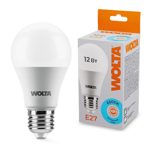 Светодиодная лампа WOLTA 25W60BL12E27 12Вт 6500К E27 - фото 1.