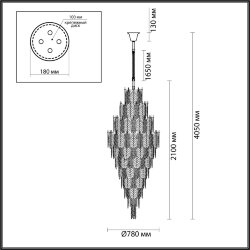 Люстра «ODEON LIGHT» 5049/54, серия: TEARS (крепление на планке)