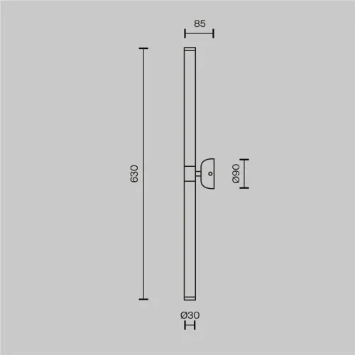 Настенный светильник (бра) Axis 3000К 16Вт (Черный) - фото 3