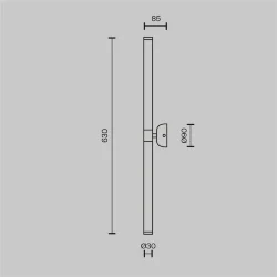 Настенный светильник (бра) Axis 3000К 16Вт (Черный)