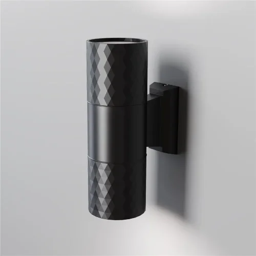 Настенный светильник (бра) Bowery GU10x2 50Вт IP 54 (Черный) - фото 2