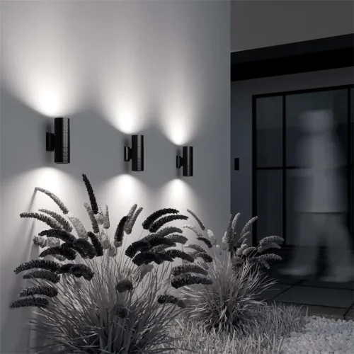 Настенный светильник (бра) Bowery GU10x2 50Вт IP 54 (Черный) - фото 9