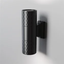 Настенный светильник (бра) Бауэри / Bowery GU10x2 50Вт IP 54 (Черный) O583WL-02B