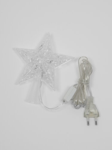 ULD-H1516-010-DTA MULTI STAR Украшение светодиодное для ёлки Звезда, 15см, 10 светодиодов, Разноцветный свет, Прозрачный провод. - фото 2