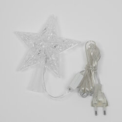 ULD-H1516-010-DTA MULTI STAR Украшение светодиодное для ёлки Звезда, 15см, 10 светодиодов, Разноцветный свет, Прозрачный провод.