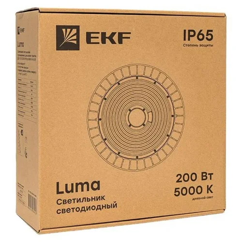 Светильник светодиодный ДСП-2103 200Вт 5000К IP65 90град. промышлен. для высоких пролетов HIGHBAY EKF HIL-2103-200-90-5000 - фото 5