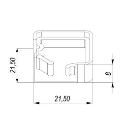 Заглушка угол универсальная LSU-1515-M24