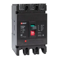 Выключатель автоматический 3п 100А 25кА LS250 ProPact EKF mccb-250-25-3-100-ls