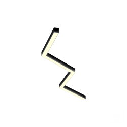 Светильник ЗигЗаг S50 (RAL9005/4x877mm-135/LT70 — 3K/72W)