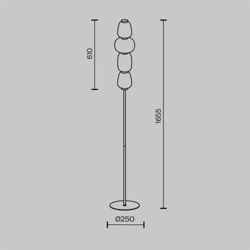 Напольный светильник (торшер) Pattern 3000К 32Вт (Хром) - фото 2