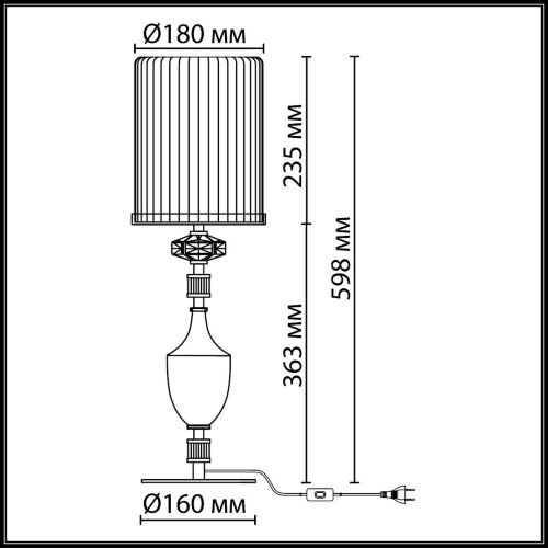Настольная лампа «ODEON LIGHT EXCLUSIVE» 5414/1TA, серия: TERRA. Фото 2.
