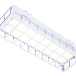 Накладной светодиодный светильник для спортзалов с защитной решеткой 20 Вт IP65 650х250х95 мм 4000К Опал