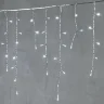 Гирлянда Бахрома 3,1 x 0,5 м Белая 24В, 150 LED, Провод Прозрачный ПВХ, IP54. Фото 1.