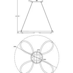Подвесной светильник FR6047PL-L70W Джамбо 43 Вт LED (Белый) FR6047PL-L70W