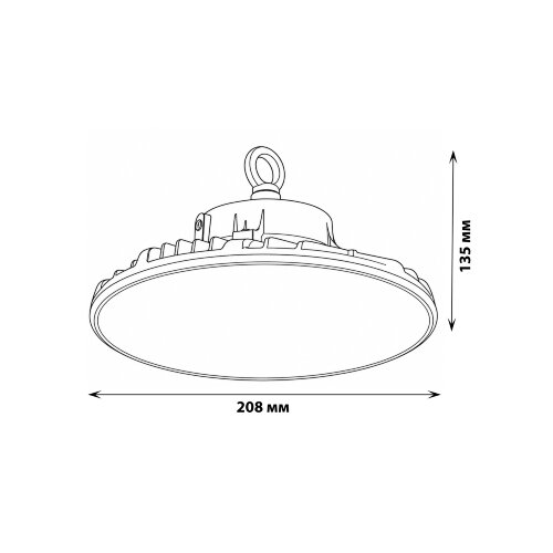 ULY-U44D-100W-6500K IP65 BLACK Светильник светодиодный промышленный, Дневной свет 6500K, Угол 90 градусов, TM Uniel - фото 8