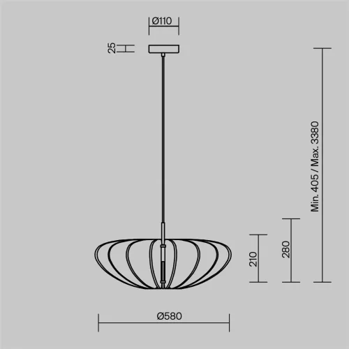 Подвесной светильник Cambio E27х1 (Черный) - фото 2