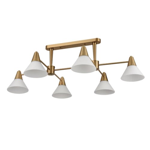 Люстра потолочная «LUMION» 8113/6, серия: CORNE (крепление на планке). Фото 1.