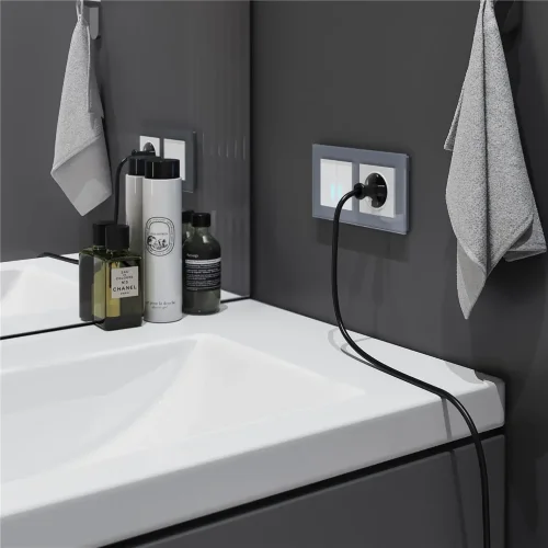 Сенсорный выключатель двухклавишный с подсветкой 1000 Вт белый W4520001 - фото 3