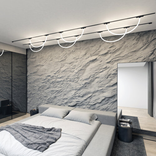 DK5327-BK Светильник для трека Air, серия Ray 3000 со светодиодом, ?22*L1000MM, 48V DC, 12W, RA?90, 360°, 3000K, IP20, черный, алюминий. Фото 4