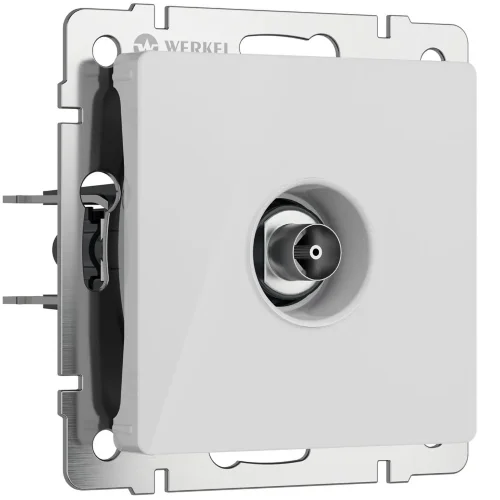 ТВ-розетка оконечная (белый акрил) W1183041 - фото