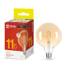Лампа светодиодная LED-GL-125-deco gold 11Вт 230В Е27 3000К 1160Лм золотистая IN HOME - Фото