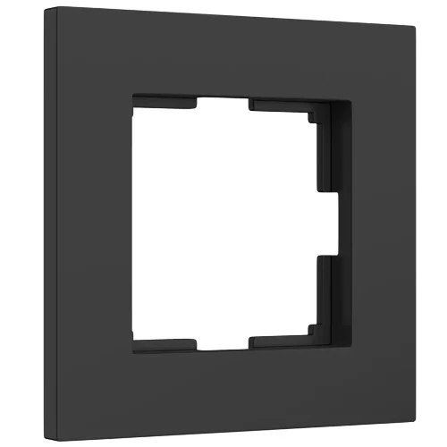 Рамка из поликарбоната на 1 пост Slab черный софт W0012908 - фото