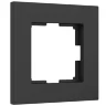Рамка из поликарбоната на 1 пост Slab черный софт W0012908 - фото