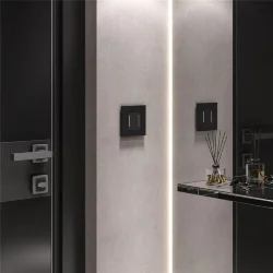 Рамка из поликарбоната на 1 пост Slab черный софт W0012908