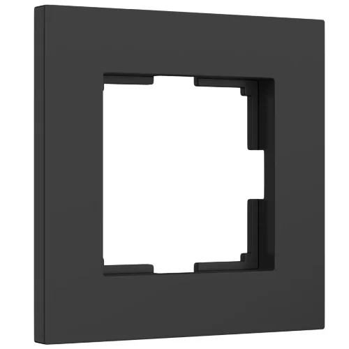 Рамка из поликарбоната на 1 пост Slab черный софт W0012908 - фото 2
