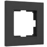 Рамка из поликарбоната на 1 пост Slab черный софт W0012908 - фото 2