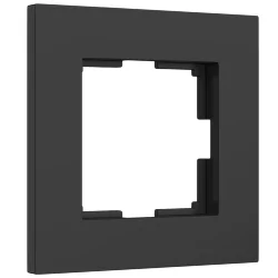 Рамка из поликарбоната на 1 пост Slab черный софт W0012908