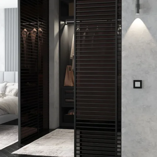 Рамка из поликарбоната на 1 пост Slab черный софт W0012908 - фото 6