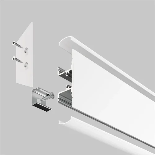 Алюминиевый профиль накладной 18×48 (Белый, 2 м), ALM-1848-W-2M (Белый) - фото 8