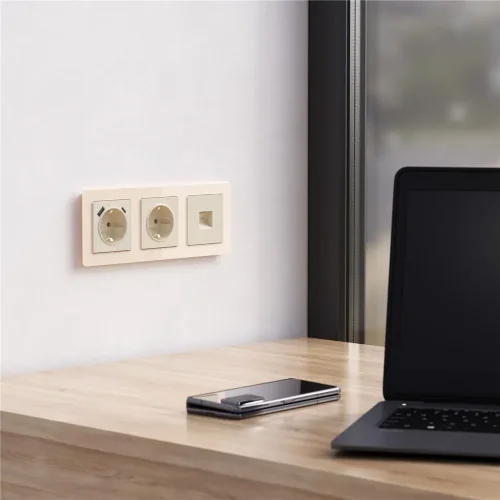 Рамка из акрила на 3 поста Acrylic айвори W0032743 - фото 4