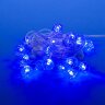 ULD-S0280-020-DTA BLUE IP20 DIAMONDS Гирлянда светодиодная Бриллианты, с контроллером, 2.8м, 20 светодиодов, Синий свет, Провод прозрачный. - фото 1