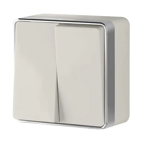 Выключатель двухклавишный Gallant слоновая кость W5020003 - фото