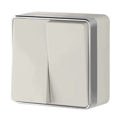 Выключатель двухклавишный Gallant слоновая кость W5020003 - фото