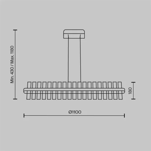 Подвесной светильник Mirage 3000K 48Вт (Латунь) - фото