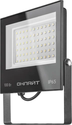 Прожектор светодиодный 90 500 OFL-03-100-6.5K-BL-IP65-LED 100Вт 6500K IP65 8000лм черн. ОНЛАЙТ 90500 - фото
