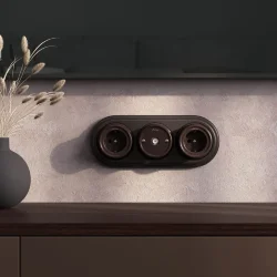 ТВ розетка коричневая ретро WL18-02-05