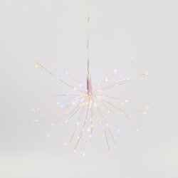 ULD-H3030-150-DTA-3AA-RC MULTI IP20 FIREWORKS Фигура светодиодная Фейерверк на батарейках 3AA не в-к, 30х30см, Подвесная, 120 светодиодов, Разноцветный свет, Пульт ДУ в-к, Провод прозрачный, TM Uniel