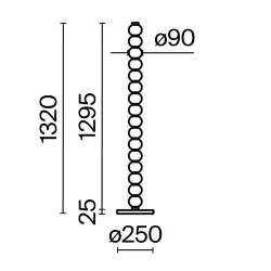 Напольный светильник (торшер) Amulet 3000К 33Вт (Золото)