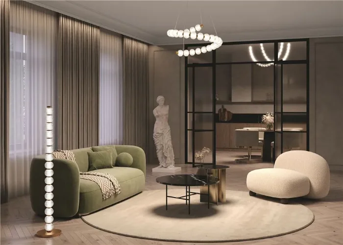 Напольный светильник (торшер) Amulet 3000К 33Вт (Золото) - фото 8