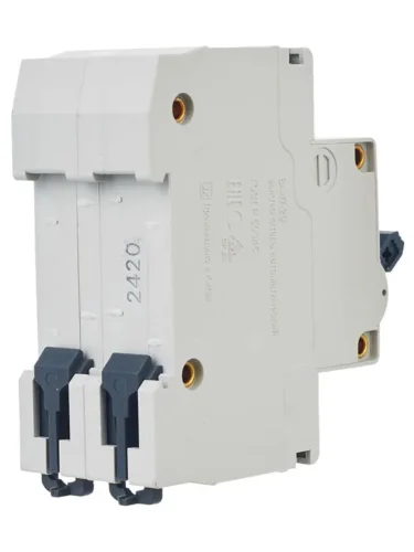 Выключатель автоматический модульный 2п C 20А 4.5кА ВА47-29 GENERICA MVA25-2-020-C - фото 3