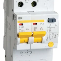 Выключатель автоматический дифференциального тока 2п C 32А 100мА тип AC 4.5кА АД-12 KARAT IEK MAD10-2-032-C-100
