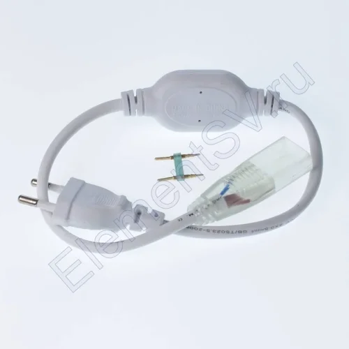 Сетевой шнур для одноцветной ленты 2835 220V 208С - фото.