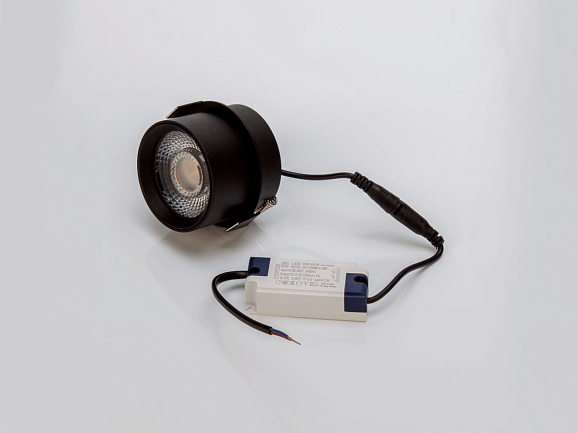 Встраиваемый светильник Rink 10W Черный 3000К, R-SRC-BL-WW. Фото 3