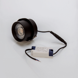 Встраиваемый светильник Rink 10W Черный 3000К, R-SRC-BL-WW 014411