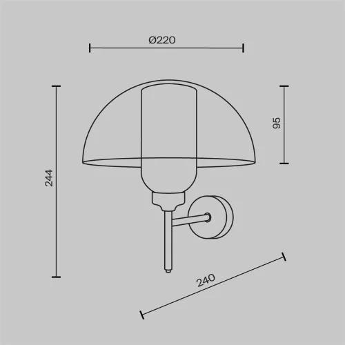 Настенный светильник (бра) Memory E14х1 (Черный) - фото 9